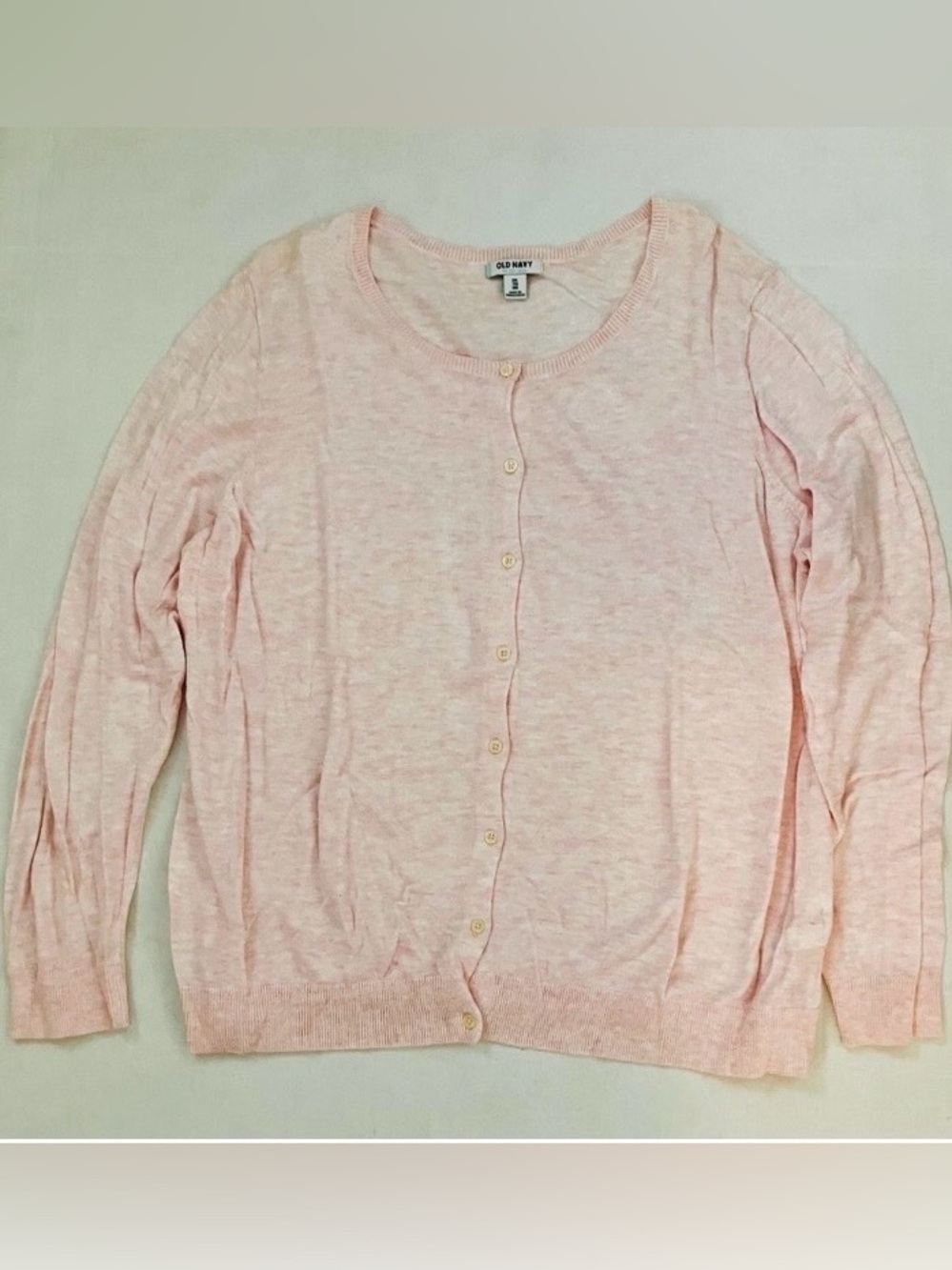 XXL Cardigan Bundle (2)-Old Navy Pink & Time&Tru Tan Knit Sweaters-Plus Size 2X - Picture 2 of 12